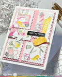 WAFFLE FLOWER: Postage Collage Sew Fun | Stamp