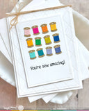 WAFFLE FLOWER: Postage Collage Sew Fun | Stamp