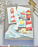 WAFFLE FLOWER: Postage Collage Coastal | Stencil