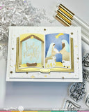 WAFFLE FLOWER: Open Book | Nativity | Stencil