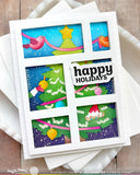 WAFFLE FLOWER: Postage Collage Vertical Tree | Stencil