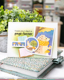 WAFFLE FLOWER: Nesting Postage Collage Mush Love | Stencil