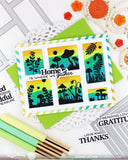 WAFFLE FLOWER: Postage Collage Autumn Sunset | Stamp
