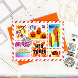 WAFFLE FLOWER: Postage Collage Fall | Stencil