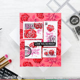 WAFFLE FLOWER: Postage Collage Love | Stamp