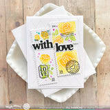 WAFFLE FLOWER: Postage Collage Love | Stamp