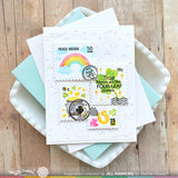 WAFFLE FLOWER: Postage Collage Lucky | Stamp