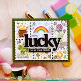 WAFFLE FLOWER: Postage Collage Lucky | Stamp