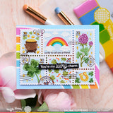 WAFFLE FLOWER: Postage Collage Lucky | Stamp