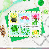 WAFFLE FLOWER: Postage Collage Lucky | Stamp