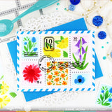 WAFFLE FLOWER: Postage Collage Wild Flower | Stencil