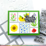 WAFFLE FLOWER: Postage Collage Wild Flower | Stencil