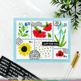 WAFFLE FLOWER: Postage Collage Wild Flower | Stencil