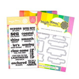 WAFFLE FLOWER: Coastal Greetings | Combo Stamp & Die