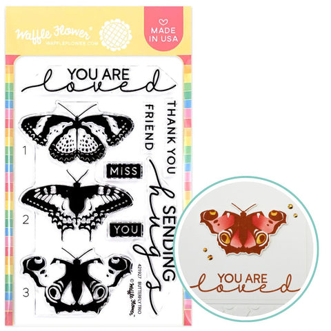 WAFFLE FLOWER: Butterfly Trio | Stamp