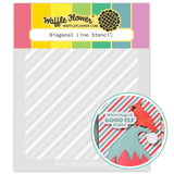 WAFFLE FLOWER: Diagonal Line | Stencil