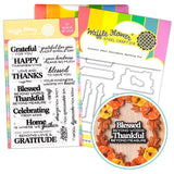 WAFFLE FLOWER: Grateful Heart Sentiments | Combo Stamp & Die