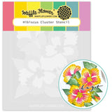 WAFFLE FLOWER: Hibiscus Cluster | Stencil