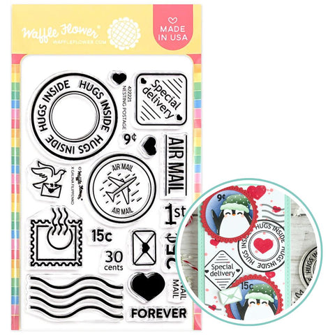 WAFFLE FLOWER: Nesting Postage Collage | Stamp