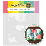 WAFFLE FLOWER: Open Book | Poinsettia | Stencil