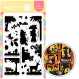 WAFFLE FLOWER: Postage Collage Autumn Sunset | Stamp