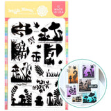 WAFFLE FLOWER: Postage Collage Mush Love | Stamp