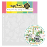WAFFLE FLOWER: Postage Collage Spring Breeze | Stencil