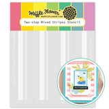 WAFFLE FLOWER: Two Step Mixed Stripes | Stencil