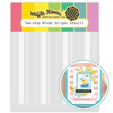 WAFFLE FLOWER: Two Step Mixed Stripes | Stencil