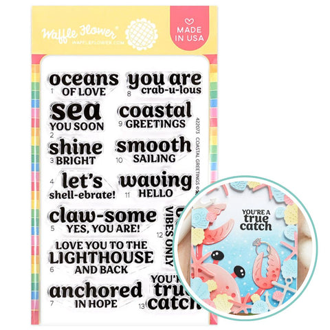WAFFLE FLOWER: Coastal Greetings | Stamp