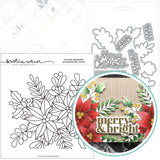 Kristina Werner | C9 : Winter Greenery Background | Stamp, Stencil & Die Bundle