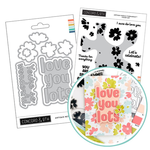 CONCORD & 9 th :  Artisan Petals Turnabout | Stamp & Die Bundle