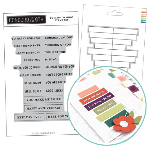 CONCORD & 9 th :  So Many Sayings | Stamp & Die Bundle