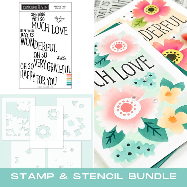 CONCORD & 9 th : Garden Path | Stamp & Stencil Bundle