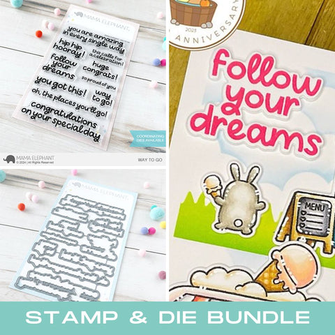 MAMA ELEPHANT: Way to Go | Stamp and Creative Cuts Bundle