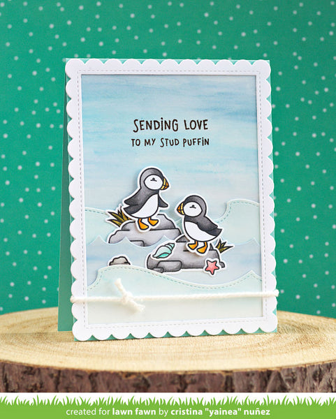 Lawn Fawn Stamps Set Stud Puffin Clear Rubber Stamps for Card