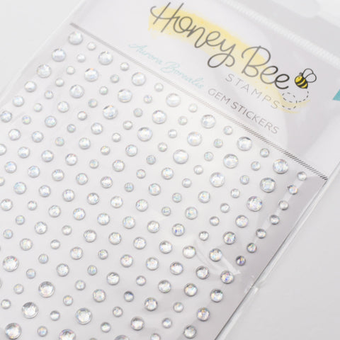HONEY BEE STAMPS: Aurora Borealis Gem Stickers | 210 Count