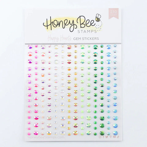 HONEY BEE STAMPS: Happy Hearts Gem Stickers | 210 Count