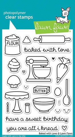 LAWN FAWN: Baked With Love | Stamp