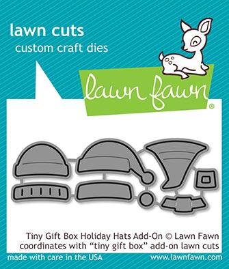 LAWN FAWN: Tiny Gift Box: Holiday Hats Add-on Lawn Cuts Die