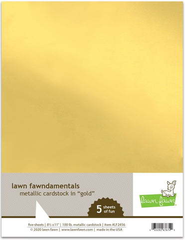 LAWN FAWN: Metallic Cardstock | Gold.
