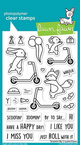 LAWN FAWN: Scootin' By | Stamp