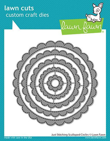 LAWN FAWN: Just Stitching Scalloped Circles | Lawn Cuts Die