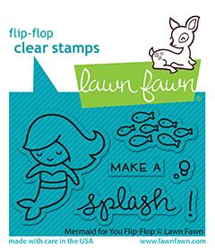 LAWN FAWN: Mermaid For You Flip Flop | Stamp