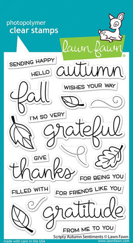 LAWN FAWN: Scripty Autumn Sentiments | Stamp
