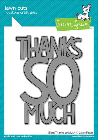 LAWN FAWN: Giant Thanks So Much | Lawn Cuts Die
