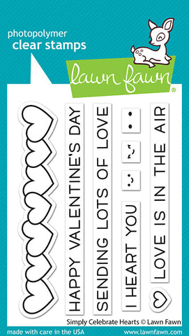 LAWN FAWN: Simply Celebrate Hearts | Stamp