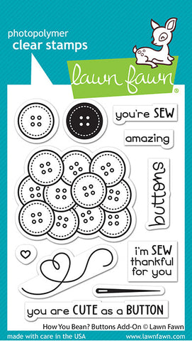 LAWN FAWN: How You Bean? Buttons Add-On | Stamp
