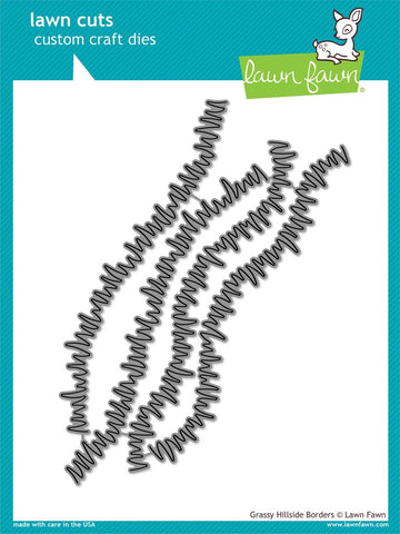 LAWN FAWN: Grassy Hillside Borders Lawn Cuts Die