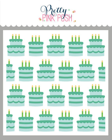 PRETTY PINK POSH:  Birthday Cakes | Layered Stencil 4PK